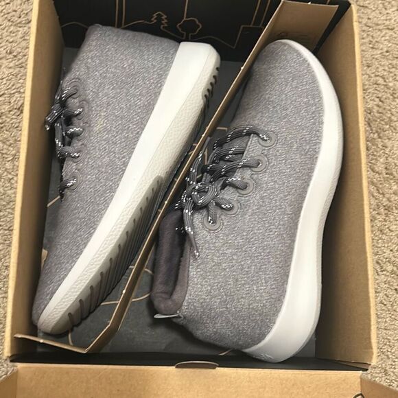 Allbirds Women's Size 10 Wool Runner Up Mizzle Sneakers Medium Gray High Top New - Picture 7 of 10